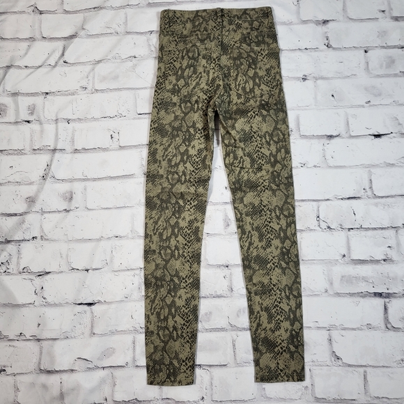 ZARA Gray Black High Waisted Python Snake Print Skinny Jean Size 2 - Picture 4 of 4